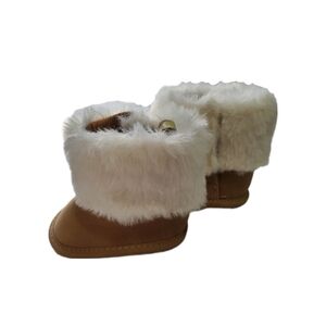 First Steps by Stepping Stones Size 1 (0-3 Months) Tan Faux Fur Booties